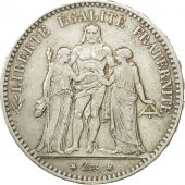 France, Hercule, 5 Francs, 1876, Bordeaux, TTB+, Argent, KM:820.2, Gadoury:745a