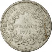 Monnaie, France, Hercule, 5 Francs, 1875, Bordeaux,TTB,Argent,KM:820.2,Gad 745a