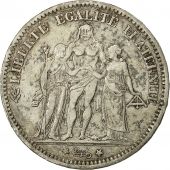 Monnaie, France, Hercule, 5 Francs, 1876, Bordeaux,TTB,Arg,KM 820.2,Gadoury:745a