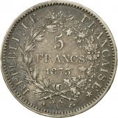 Monnaie, France, Hercule, 5 Francs,1873,Paris,TTB+,Argent,KM 820.1, Gadoury:745a