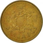 Barbados, 5 Cents, 1988, Franklin Mint, EF(40-45), Brass, KM:11