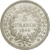 France, Hercule, 5 Francs, 1848, Paris, SUP, Argent, KM:756.1, Gadoury:683