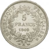 France, Hercule, 5 Francs, 1849, Paris, SUP, Argent, KM:756.1, Gadoury:683