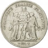 France, Hercule, 5 Francs, 1876, Bordeaux, TB, Argent, KM:820.2, Gadoury:745a