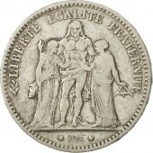 France, Hercule, 5 Francs, 1876, Bordeaux, TB+, Argent, KM:820.2, Gadoury:745a