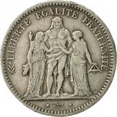 France, Hercule, 5 Francs, 1848, Bordeaux, TB+, Argent, KM:756.4, Gadoury:683