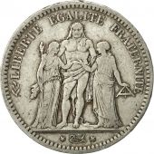 France, Hercule, 5 Francs, 1849, Bordeaux, TB+, Argent, KM:756.4, Gadoury:683