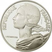 coin, France, 20 Centimes Piéfort, 1988, MS(65-70), Silver, Gadoury:56.P2