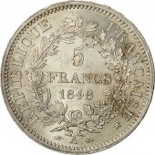 Monnaie, France, Hercule, 5 Francs, 1848, Paris, SUP, Argent, Gadoury:683