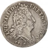 France, Louis XIV, 10 Sols aux insignes, 1706, Paris, KM:349.1