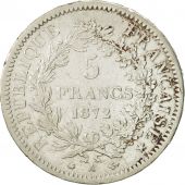 France, Hercule, 5 Francs, 1872, Paris, TB, Argent, KM:820.1, Gadoury:745a