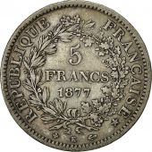 Monnaie, France, Hercule, 5 Francs, 1877, Bordeaux, TB+, Argent, Gadoury 745a