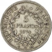 Monnaie, France, Hercule, 5 Francs, 1874, Bordeaux, TTB, Argent, Gadoury:745a