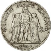 Monnaie, France, Hercule, 5 Francs, 1876, Bordeaux, TTB, Argent, Gadoury:745a