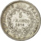 Monnaie, France, Hercule, 5 Francs, 1875, Bordeaux, TTB, Argent, Gadoury:745a