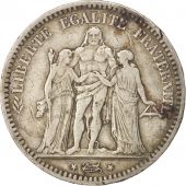 France, Hercule, 5 Francs, 1848, Bordeaux, TB+, Argent, KM:756.4, Gadoury:683