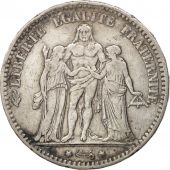 France, Hercule, 5 Francs, 1877, Bordeaux, TB+, Argent, KM:820.2, Gadoury:745a