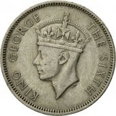 Coin, Mauritius, George VI, 1/2 Rupee, 1950, EF(40-45), Copper-nickel, KM:28