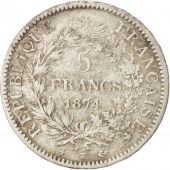 Troisime Rpublique, 5 Francs Hercule, 1874 K, KM 820.2