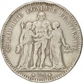 FRANCE, Hercule, 5 Francs, 1877, Paris, KM:820.1, TB, Silver, Gadoury:745a