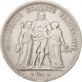 France, Hercule, 5 Francs, 1849, Bordeaux, TB+, Argent, KM:756.4, Gadoury:683