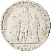 France, Hercule, 5 Francs, 1871, Bordeaux, TTB, Argent, KM:820.2, Gadoury:745