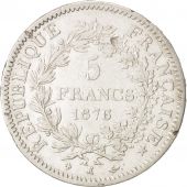 France, Hercule, 5 Francs, 1876, Bordeaux, TTB, Argent, KM:820.2, Gadoury:745a