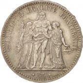 France, Hercule, 5 Francs, 1876, Paris, TTB+, Argent, KM:820.1, Gadoury:745a