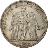 France, Hercule, 5 Francs, 1873, Bordeaux, TTB+, Argent, KM:820.2, Gad 745a