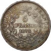 France, Hercule, 5 Francs, 1873, Bordeaux, TTB+, Argent, KM:820.2, Gad 745a