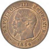 Second Empire, 2 Centimes Napolon III tte nue 1854 BB, PCGS MS64BN, KM 776.3