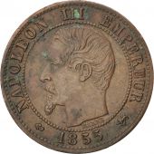 Second Empire, 1 Centime Napolon III tte nue 1855 D ancre, KM 775.4