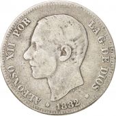 Spain, Alfonso XII, 2 Pesetas, 1882, Madrid, TB, Silver, KM:678.2