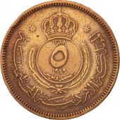 Jordan, Abdullah, 5 Fils, 1/2 Qirsh, 1949, TTB, Bronze, KM:3