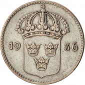 Sude, Gustaf V, 10 re, 1936, TTB+, Argent, KM:780