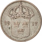 Sude, Gustaf V, 10 re, 1917, TTB, Argent, KM:780