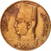 gypte, Farouk, Millieme, 1947, British Royal Mint, TB+, Bronze, KM:358